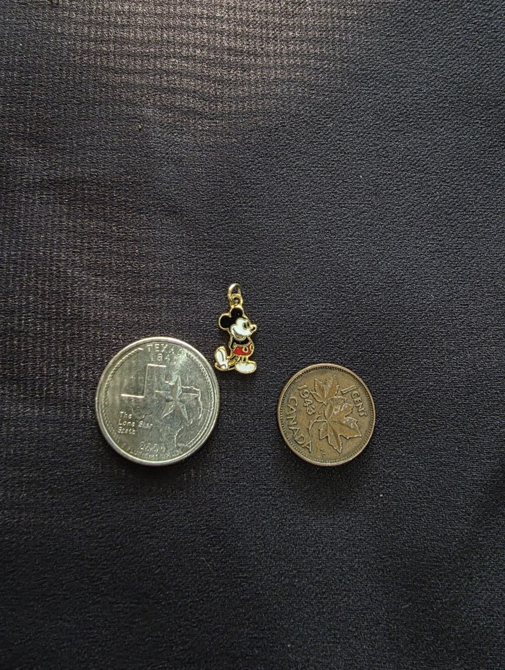 Vintage 1980s Walt Disney Productions Mickey Mouse Enamel Charm